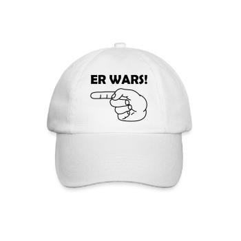 Zeigefinger Er Wars - Baseballkappe - Weiß/Weiß - Vorne
