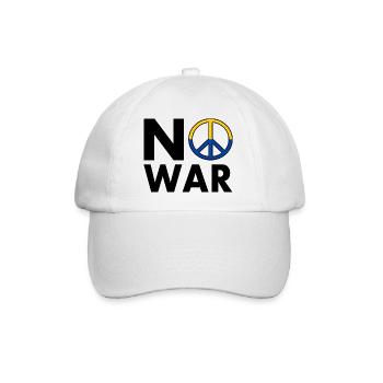No war - Baseballkappe - Weiß/Weiß - Vorne