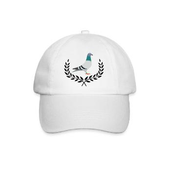 Taube mit Lorbeerkranz - Baseballkappe - Weiß/Weiß - Vorne