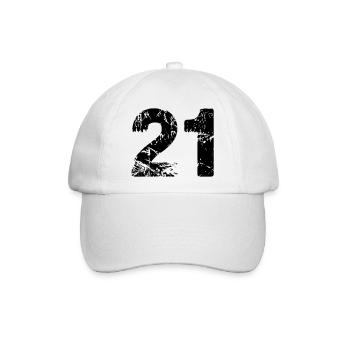 21 - Baseballkappe - Weiß/Weiß - Vorne