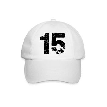 15 - Baseballkappe - Weiß/Weiß - Vorne