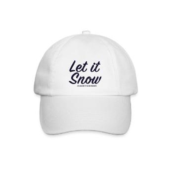 Let it Snow or make it rain money - Baseballkappe - Weiß/Weiß - Vorne