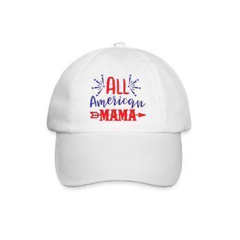All American Mama - Baseballkappe - Weiß/Weiß - Vorne