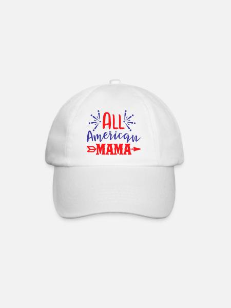 All American Mama - Baseballkappe - Weiß/Weiß