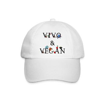 Vivo & Vegan - Baseballkappe - Weiß/Weiß - Vorne