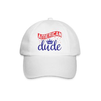 Amerikanischer Kerl - Baseballkappe - Weiß/Weiß - Vorne