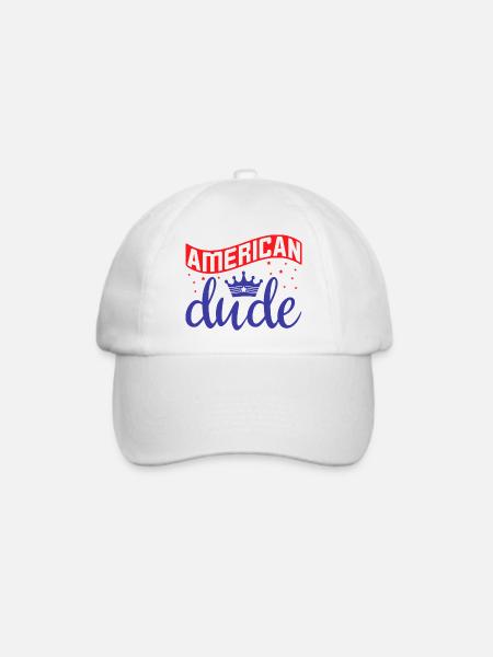Amerikanischer Kerl - Baseballkappe - Weiß/Weiß