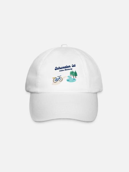 Radreise Schweden - Baseballkappe - Weiß/Weiß