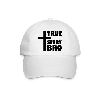 True story bro - Baseballkappe - Weiß/Weiß - Vorne