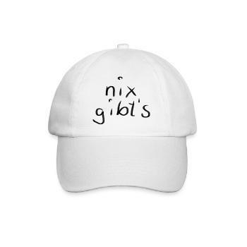 nix gibt's - Baseballkappe - Weiß/Weiß - Vorne