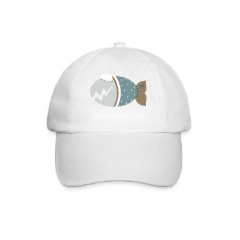 Kuschelfisch Zombiefisch fischstyle-isch - Baseballkappe - Weiß/Weiß - Vorne