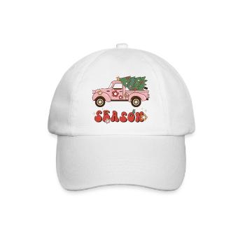 Season Saison Weihnachten Retro Weihnachtslied - Baseballkappe - Weiß/Weiß - Vorne