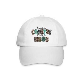 Country Musik ländlich Landei Countrymusiker Mom - Baseballkappe - Weiß/Weiß - Vorne