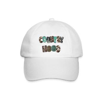 Country Musik ländlich Landei Countrymusiker Mom - Baseballkappe - Weiß/Weiß - Vorne