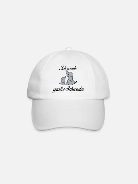 Große Schwester - Baseballkappe - Weiß/Weiß