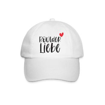 Bouldern Boulderliebe Berge Klettern Geschenk - Baseballkappe - Weiß/Weiß - Vorne