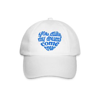 Hall Oates Retro Herz Print - Baseballkappe - Weiß/Weiß - Vorne
