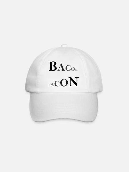 Bacon doppelt - Baseballkappe - Weiß/Weiß