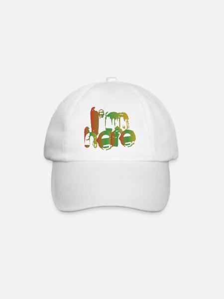 Ich bin hier - Baseballkappe - Weiß/Weiß