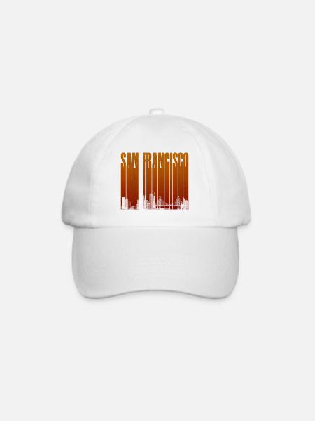 San Francisco Orange Skyline - Baseballkappe - Weiß/Weiß