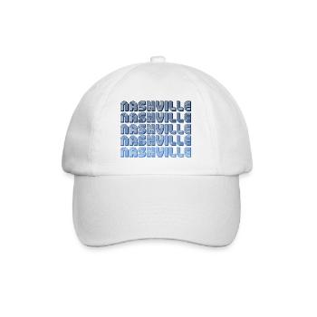 Nashville Retro Gradient - Baseballkappe - Weiß/Weiß - Vorne