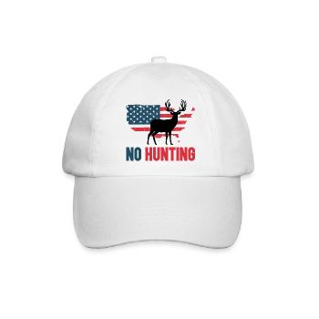 Anti Chasse Keine Jagd USA - Baseballkappe - Weiß/Weiß - Vorne