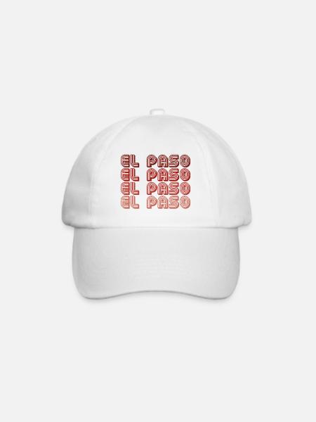 El Paso Block Letters Grid - Baseballkappe - Weiß/Weiß