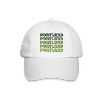 Portland Retro Gradient Muster - Baseballkappe - Weiß/Weiß - Vorne