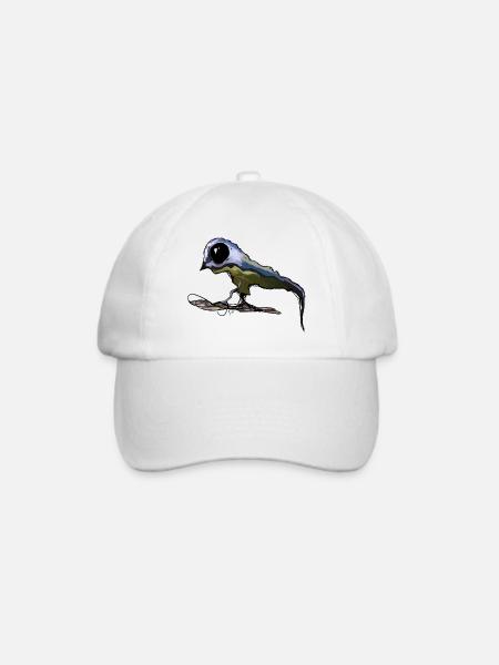 Blaumeise Zombie - Baseballkappe - Weiß/Weiß