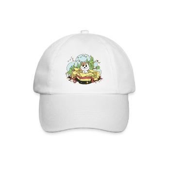 Katze Weihnachten Tannenbaum Geschenke Cartoon - Baseballkappe - Weiß/Weiß - Vorne