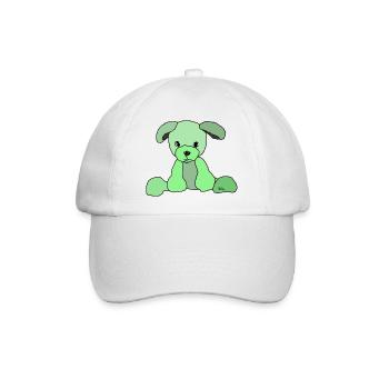 Hund Comic - Baseballkappe - Weiß/Weiß - Vorne