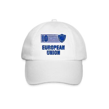 Europäische Union Fußball Mannschaft - Baseballkappe - Weiß/Weiß - Vorne