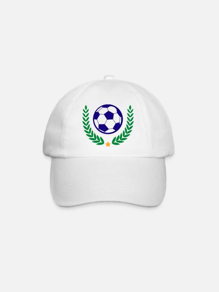 Fußball Soccer - Baseballkappe - Weiß/Weiß
