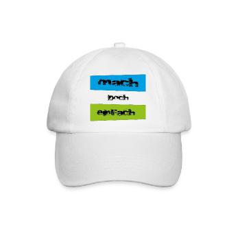 mach doch einfach - Baseballkappe - Weiß/Weiß - Vorne
