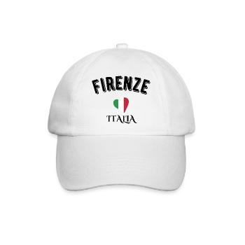 Florenz Italien - Baseballkappe - Weiß/Weiß - Vorne