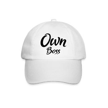 own boss black - Baseballkappe - Weiß/Weiß - Vorne