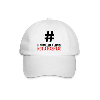 Es heißt ein scharfer Hashtag, kein Hashtag - Baseballkappe - Weiß/Weiß - Vorne