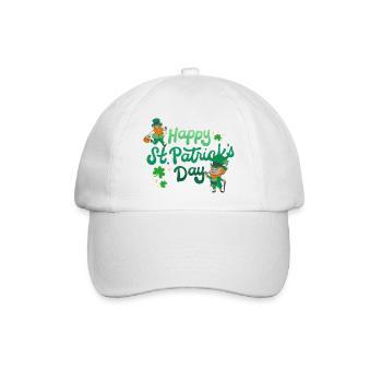 Fröhlichen St Patrick Tag. St. Patrick's Day! - Baseballkappe - Weiß/Weiß - Vorne