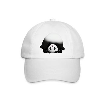 Panda Finger 3D - Baseballkappe - Weiß/Weiß - Vorne