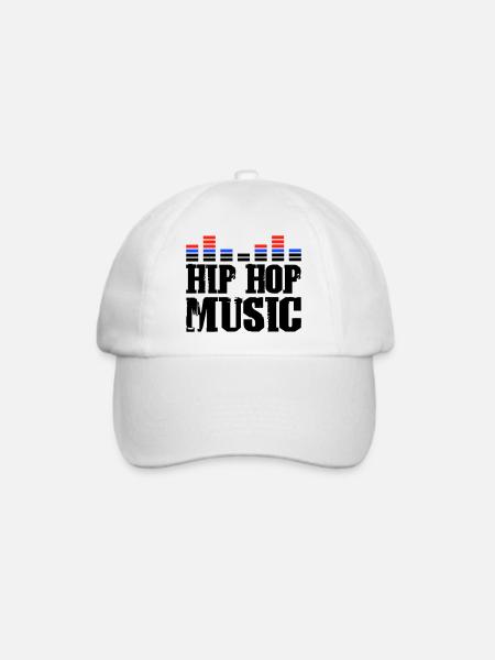 hip hop music - Baseballkappe - Weiß/Weiß