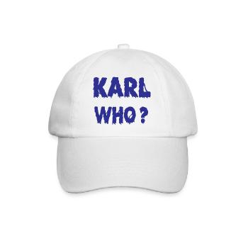 Karl Who? - Baseballkappe - Weiß/Weiß - Vorne