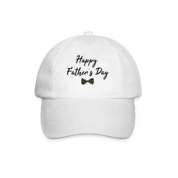 Alles Gute zum Vatertag - Beschriftung für Geschenke - Baseballkappe - Weiß/Weiß - Vorne
