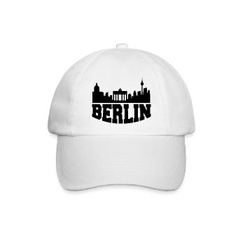 Berlin Design/ Stadt Design - Baseballkappe - Weiß/Weiß - Vorne
