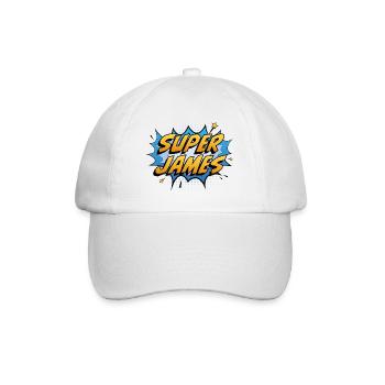 Super James - Baseballkappe - Weiß/Weiß - Vorne