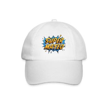 Super Mateo - Baseballkappe - Weiß/Weiß - Vorne