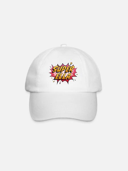 Super Ella - Baseballkappe - Weiß/Weiß