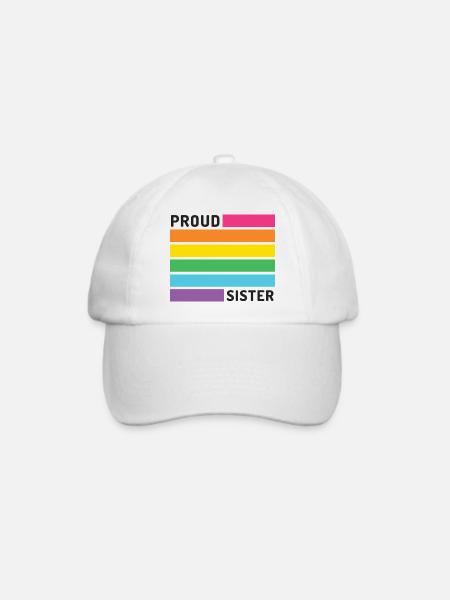 Pride Month LGBT - Stolze Schwester - Baseballkappe - Weiß/Weiß