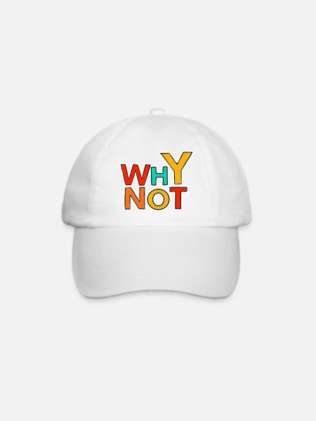Why not - Baseballkappe - Weiß/Weiß