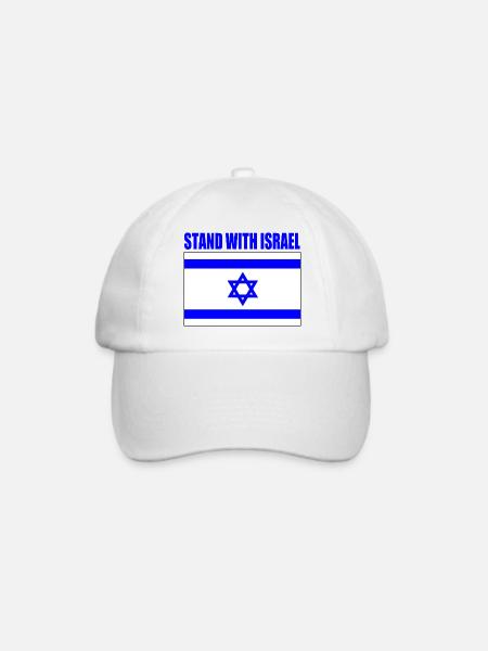 Stand with israel - Baseballkappe - Weiß/Weiß