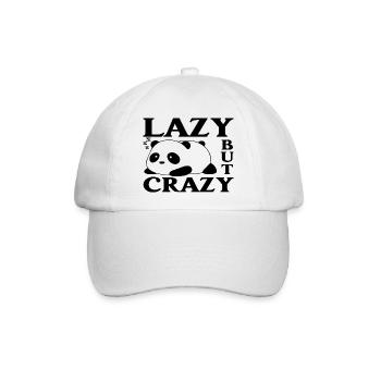 Lazy but Crazy - Baseballkappe - Weiß/Weiß - Vorne